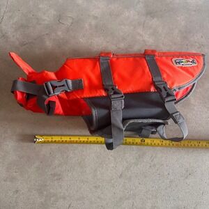 Outward Hound Ripstop Dog Life Vest Orange Safety Flotation Medium Beach Boat